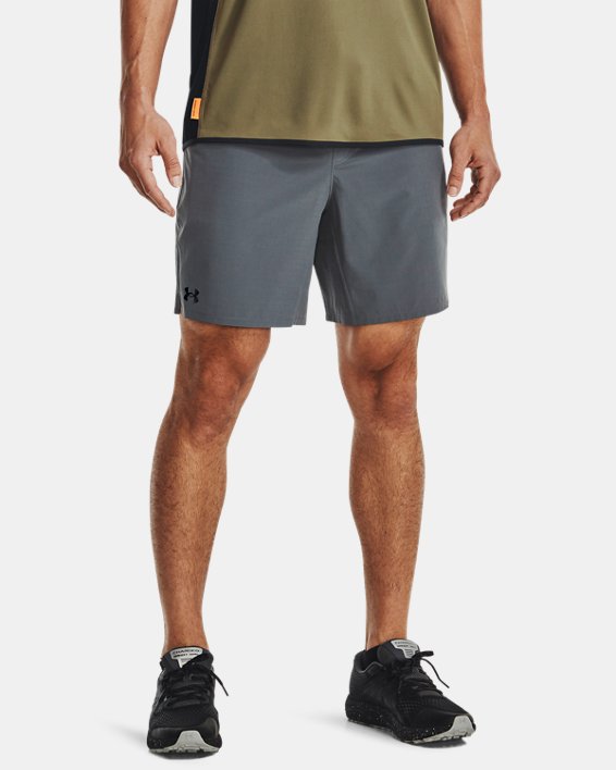 Men's UA Iso-Chill Trek Amphib 2-in-1 Shorts, Gray, pdpMainDesktop image number 0